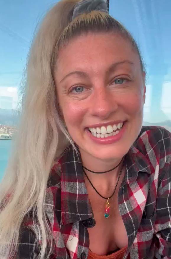 Portrait of Meg Lanzarone, customer testimonial about cruise ship entertainment jobs.