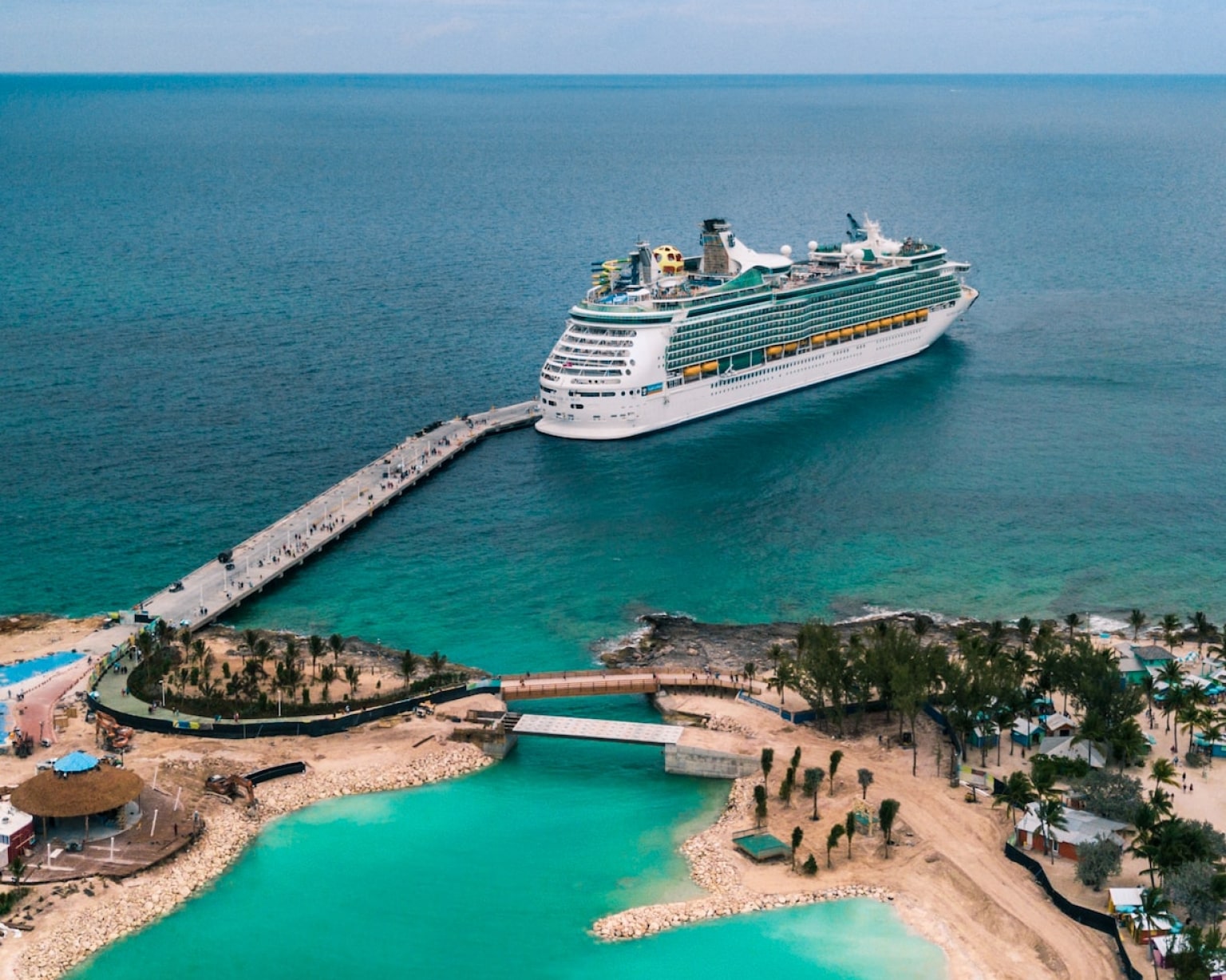 Cruise ship in clear waters